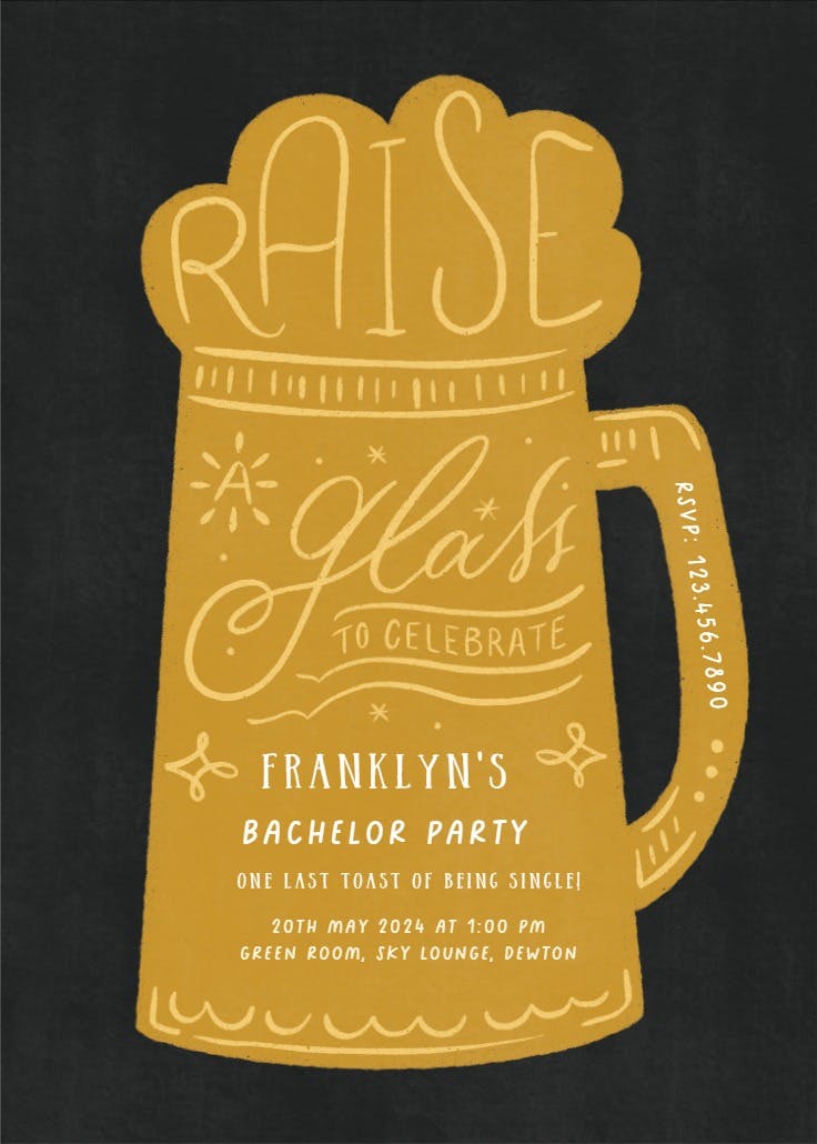 Brewing fun - bachelor party invitation